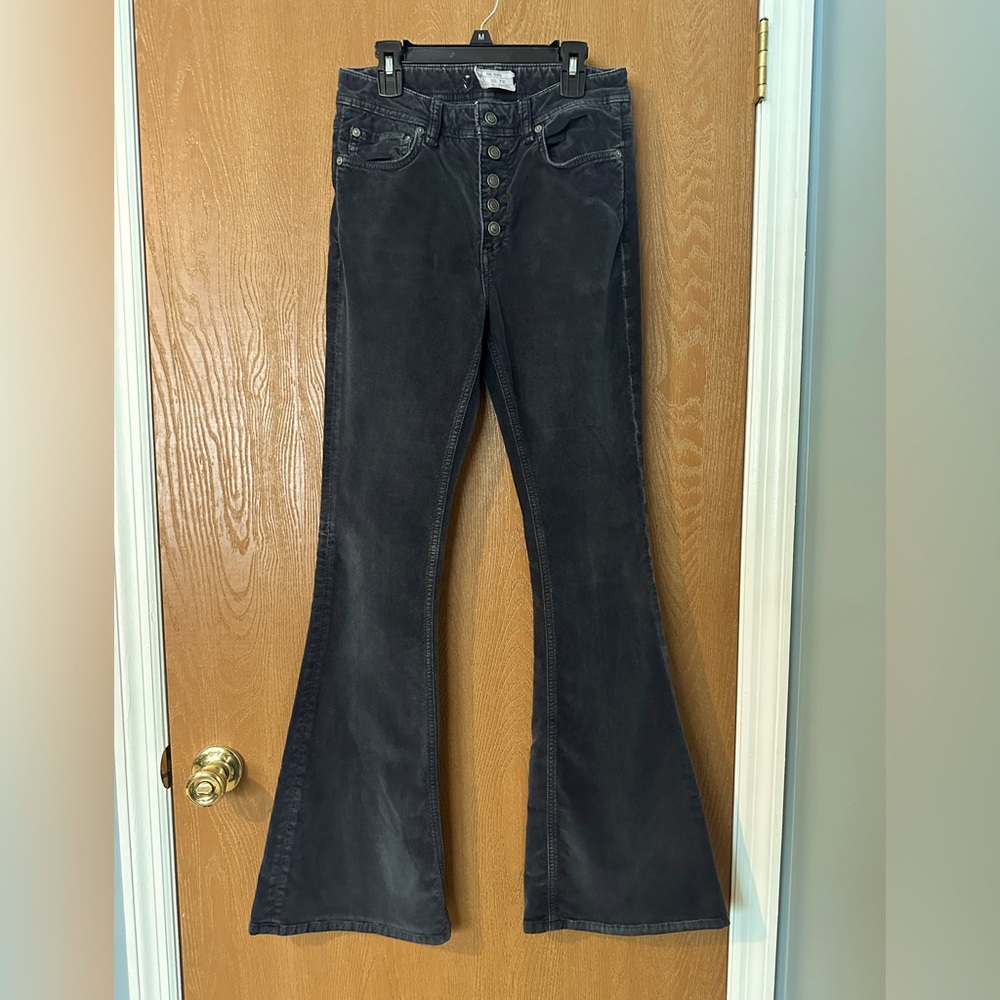 Free People, flare, high rise, corduroy pants